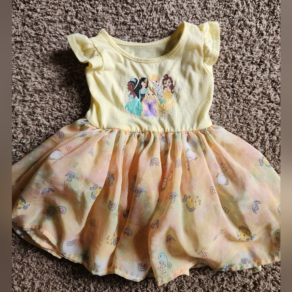 Yellow Disney Princess Dress, Size 18m